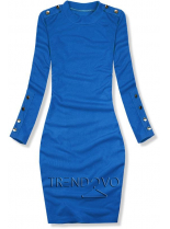 Kobaltově modré strečové šaty