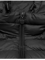 Černá jarní prošívaná bunda