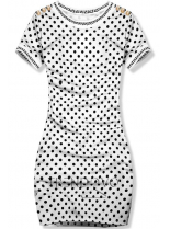 Bílo-černé puntíkované šaty