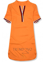 Oranžové šaty ve sportovním stylu