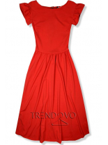 Červené elegantní midi šaty