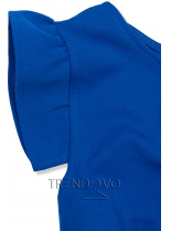 Kobaltově modré elegantní midi šaty