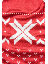 Červené sametové vánoční šaty