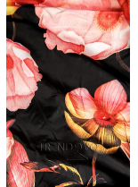 Černá bunda s květinovou podšívkou od LHD