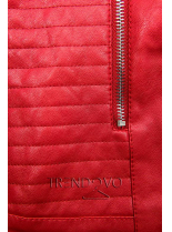 Červená koženková bunda