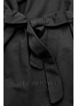 Černé basic šaty s malou taškou v pase