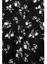Černo-bílá košile s květinovým vzorem