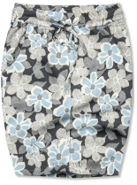 Modro-šedá květinová sukně