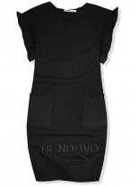 Černé pletené oversized šaty