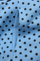Modrá prodloužená tečkovaná mikina