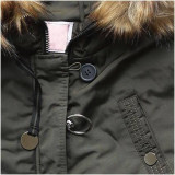 Prošívaná zimní bunda khaki