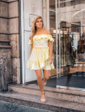 Světle žluté volánové šaty Olivia/O'la Voga