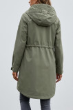 Khakijarní parka s velkou kapucí