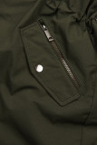 Khaki parka s odnímatelným kožešinovým lemem