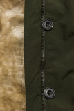Khaki parka na podzim/zimu s odnímatelným futrem