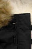 Parka na zimu šedočerná/béžová