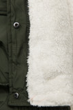 Zimní parka v khaki barvě s kožešinou