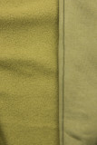 Khaki prodloužená mikina na zip