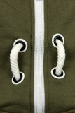 Khaki mikina ve sportovním designu