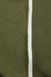 Khaki mikina ve sportovním designu