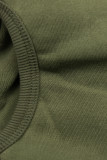 Khaki prodloužená mikina ve slim střihu