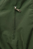 Přechodná vzorovaná oboustranná parka khaki