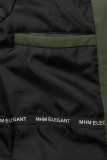 Khaki přechodná parka s černou podšívkou