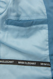 Jeans modrá přechodná parka s modrou podšívkou
