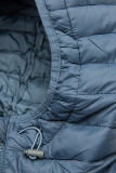 Jeans modrá prošívaná přechodná bunda