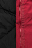 Prodloužená oboustranná parka červená/černá