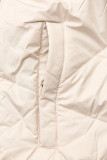 Prodloužená oboustranná parka modrá/krémová