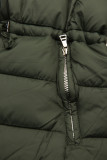 Khaki/zelená oboustranná zimní parka