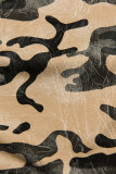 Hnědé ležérní army šaty