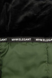 Army zelená parka s odepínatelnou umělou kožešinou