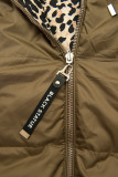 Oboustranná vesta s leopardím vzorem hnědá