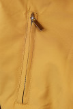 Žlutá oboustranná parka s leopardím vzorem
