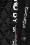 Černý prodloužený plášť/parka