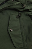 Přechodná oboustranná parka s kapucí khaki/černá