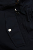 Přechodná oboustranná parka s kapucí modrá/žlutá
