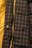 Žlutá oboustranná parka na zimu