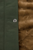 Army zelená parka s odepínatelnou kožešinou