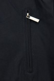 Tmavěmodrá/hnědá oboustranná přechodná parka
