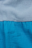Bavlněné šaty bílá/baby blue/tyrkysová