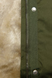 Khaki parka s odnímatelným futrem a kožešinou