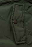 Khaki/šedá oboustranná zimní bunda