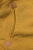 Mustard mikina ve slim střihu