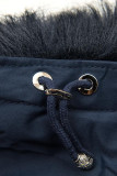 Modro-bílá zimní parka
