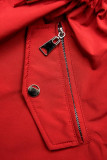 Jarní oboustranná parka, červená-černá