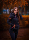 Černá dlouhá mikina bez zapínání