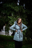 Khaki přechodný plášť/parka
